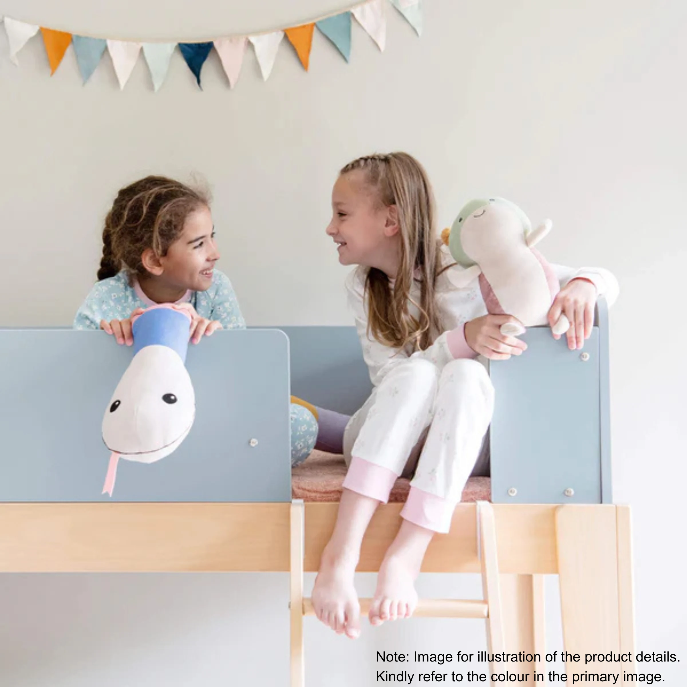 Boori Natty Kids Single Bunk Bed + Ladder, Cherry and Almond