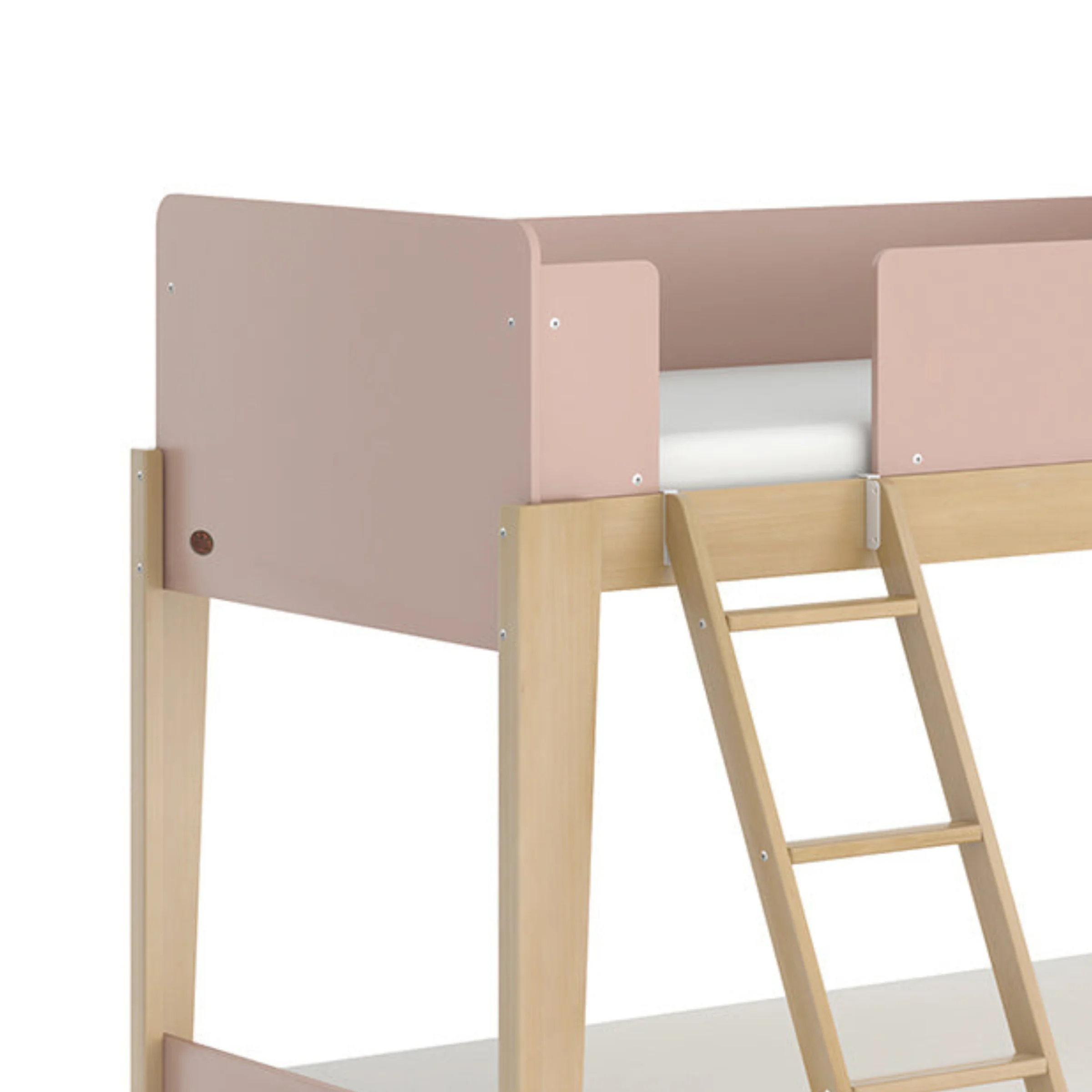 Boori Natty Kids Single Bunk Bed + Ladder, Cherry and Almond