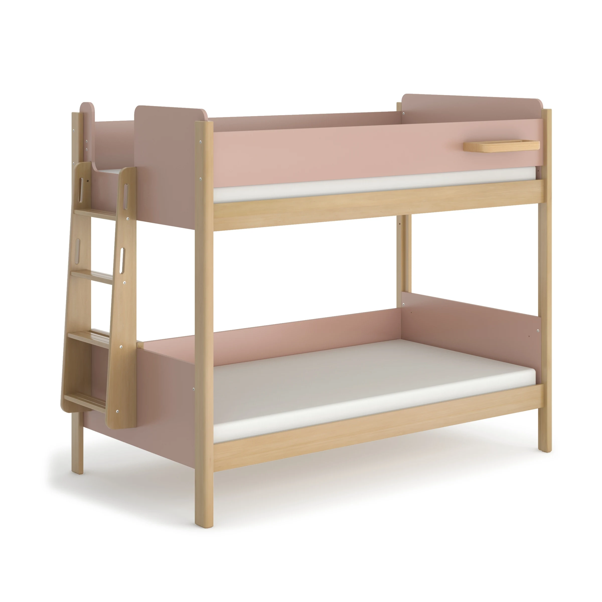 Boori Natty Kids King Single Bunk Bed + Ladder, Cherry and Almond