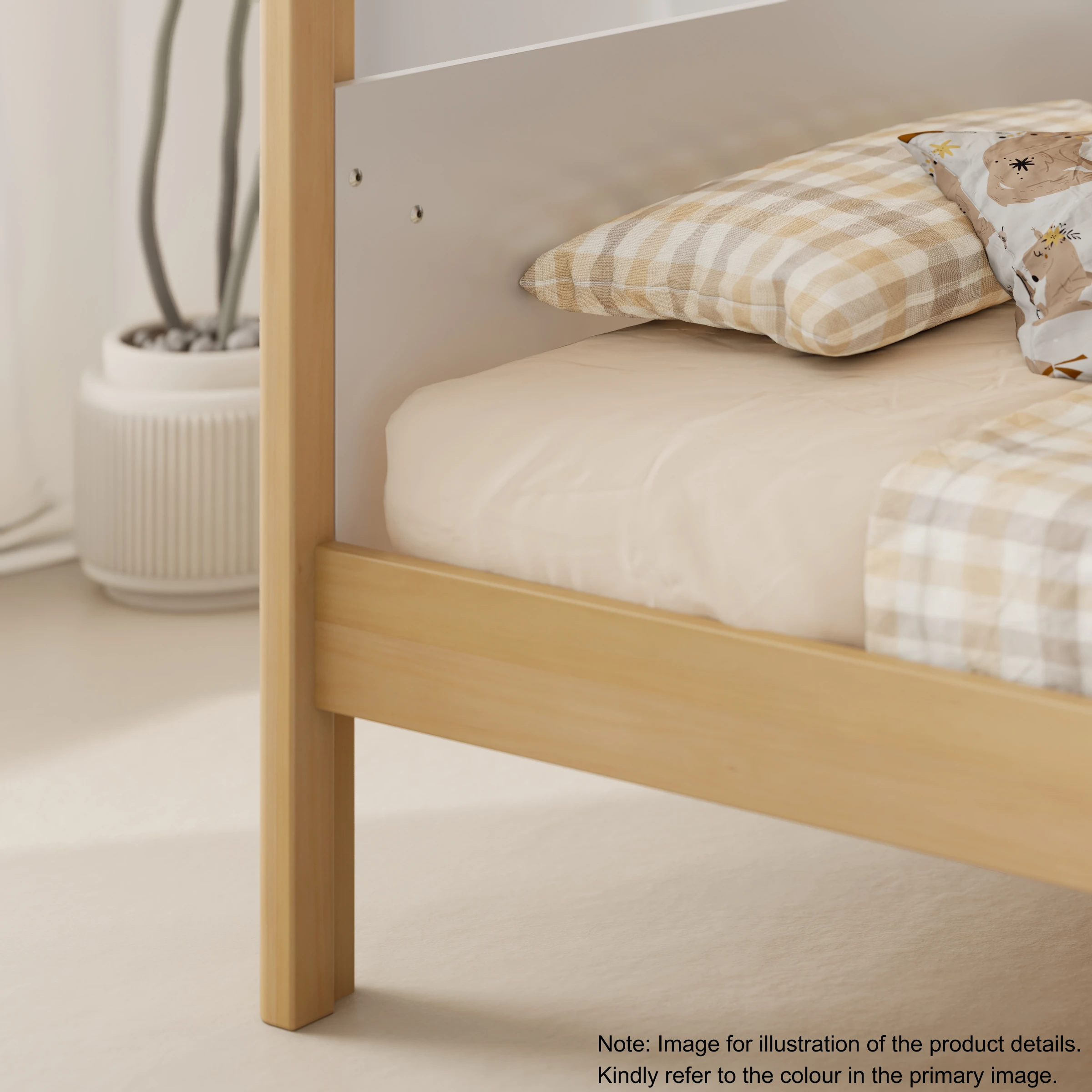 Boori Natty Kids King Single Bunk Bed + Ladder, Barley and Oak