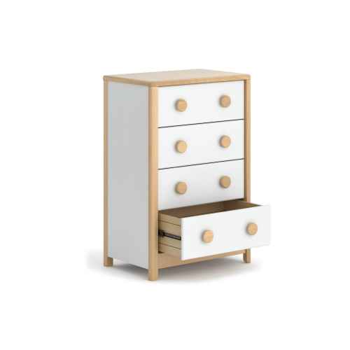 Boori Byron Kids 4 Drawer Chest, Barley White and Beech