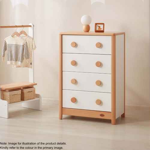 Boori Byron Kids 4 Drawer Chest, Blueberry and Beech