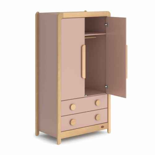 Boori Byron Kids 2 Door wardrobe with 2 drawers, Cherry and Beech