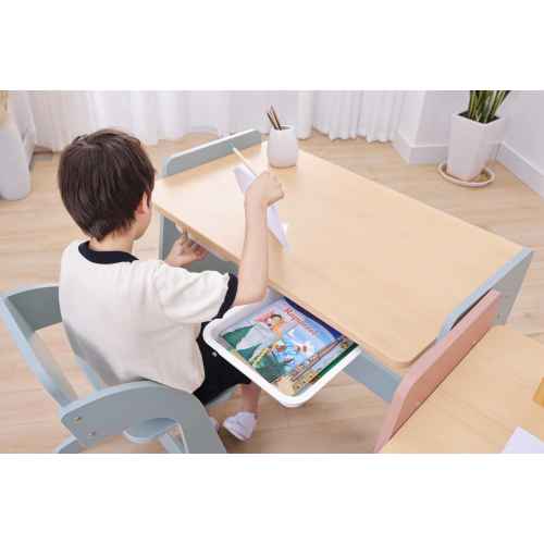 Boori Natty Kids Desk with Study Chair, Blueberry and Almond