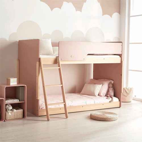 Boori Neat Kids Single Bunk Bed, Cherry and Almond