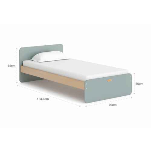 Boori Neat Kids Single Bed Frame, Blueberry and Almond