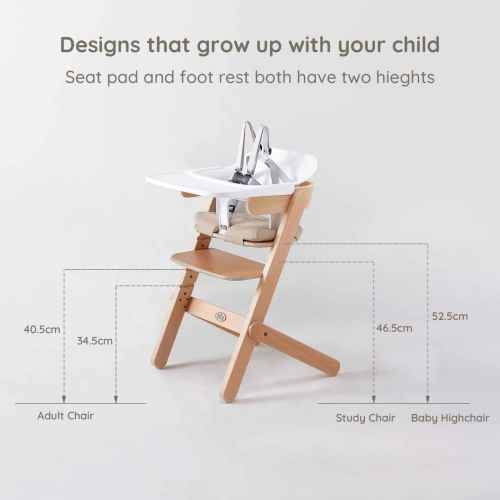 Boori Neat Kids High Chair V22 with Insert, Barley and Beech