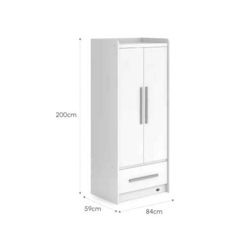 Boori Neat Kids 2 Door Wardrobe, Barley White