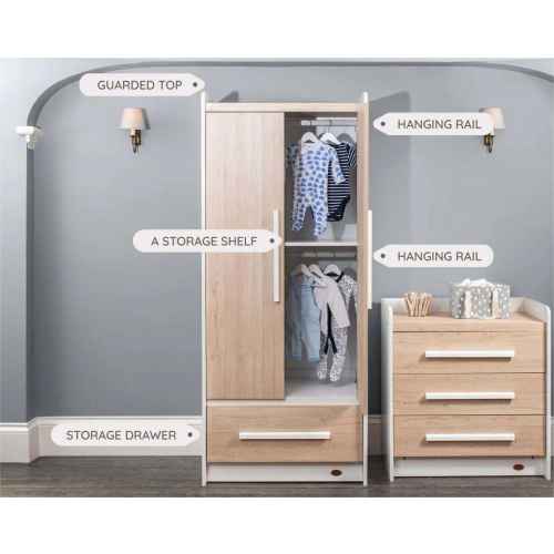 Boori Neat Kids 2 Door Wardrobe, Barley and Oak