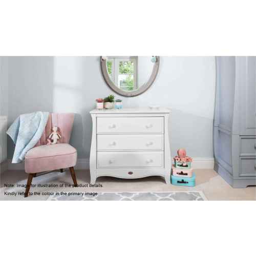 Boori Sleigh Kids 3 Drawer Chest Smart Assembly, Coffee