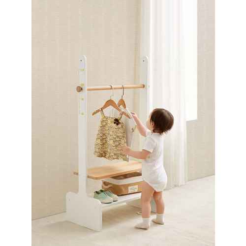 Boori Tidy Kids Clothing Rack, Barley and Almond