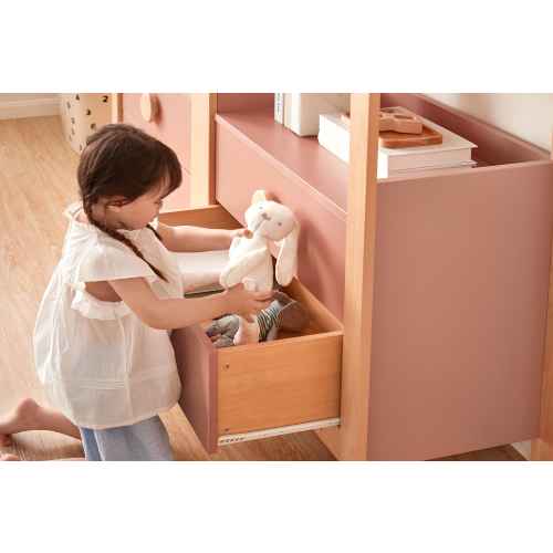 Boori Tidy Kids Storage Bookcase, Cherry and Almond