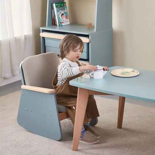 Boori Tidy Kids Junior Rocking Chair, Blueberry and Almond