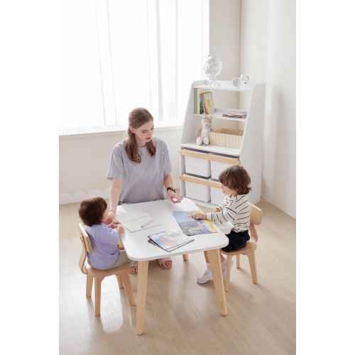 Boori Tidy Kids Table V23 With Two Chairs Package, Barley and Almond