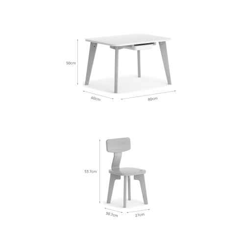 Boori Tidy Kids Table V23 With Two Chairs Package, Barley and Almond