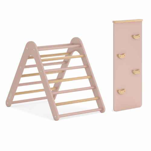 Boori Tidy Kids Climbing Triangle & Ramp 2 Piece Set, Cherry and Almond