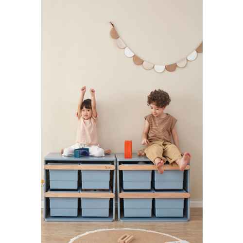 Boori Tidy Kids Toy Cabinet, Blueberry and Almond