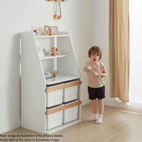 Boori Tidy Kids Toy Cabinet Shelf, Blueberry and Almond