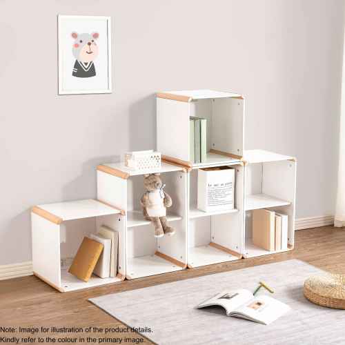 Boori Tidy Kids Toy Cabinet Shelf, Cherry and Almond, Part 1