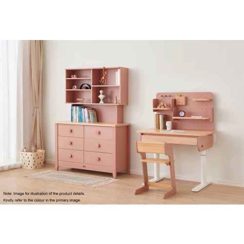 Boori Universal Kids 6 Drawer Chest V23, Blueberry and Almond