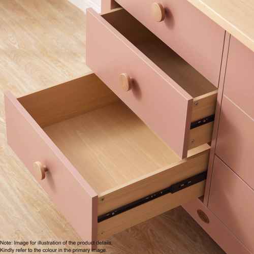 Boori Universal Kids 6 Drawer Chest V23, Blueberry and Almond