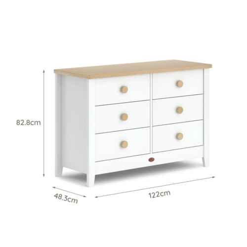 Boori Universal Kids 6 Drawer Chest V23, Barley and Almond