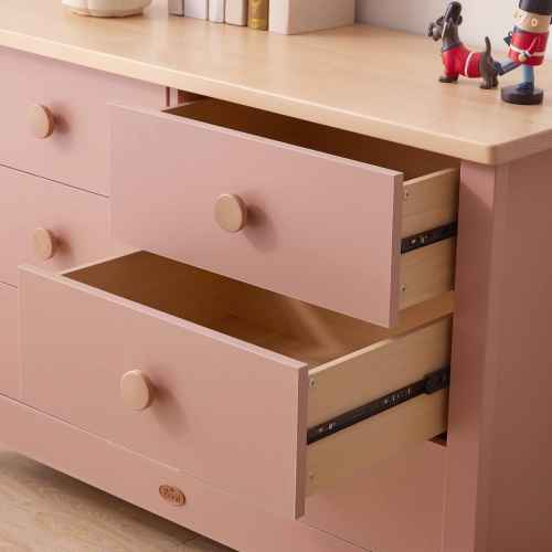 (Part)Boori Universal Kids 6 Drawer Chest V23, Soft White and Light Oak, Part 3