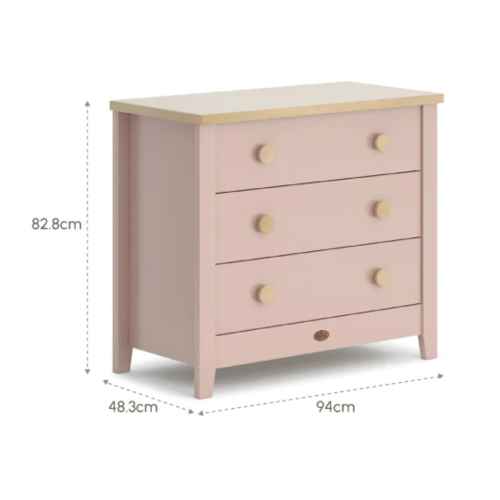 Boori Universal Kids 3 Drawer Chest V23, Cherry and Almond