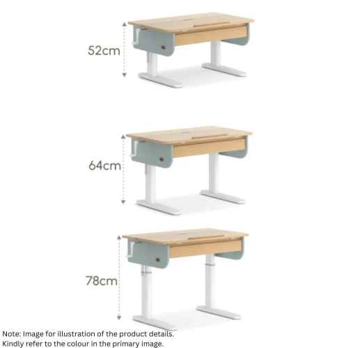 Boori Ergonomic Kids Desk (100cm) With Pegboard Hutch Package, Cherry and Beech