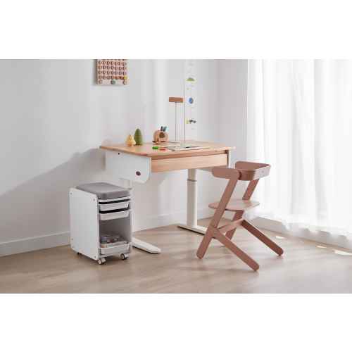 Boori Ergonomic Kids Desk (100cm) With Pegboard Hutch Package, Barley and Beech