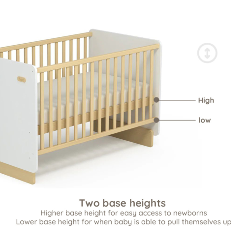 Boori Neat Kids Cot Bed, Barley White and Almond