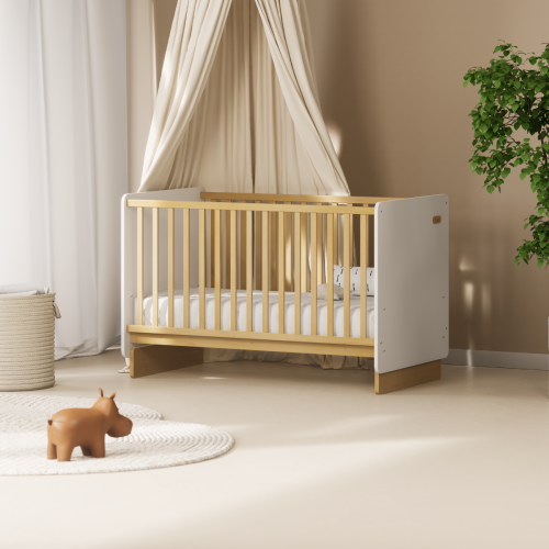 Boori Neat Kids Cot Bed, Barley White and Almond