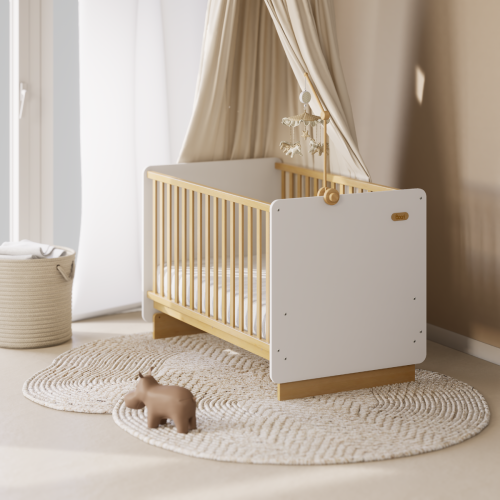 Boori Neat Kids Cot Bed, Barley White and Almond