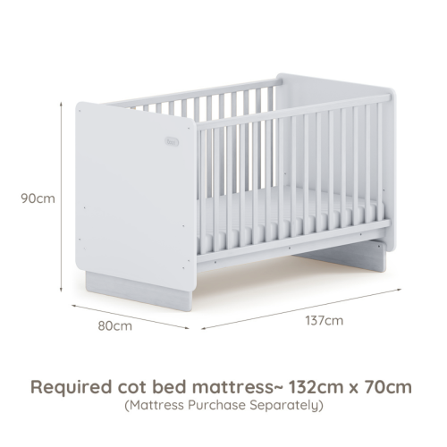 Boori Neat Kids Cot Bed, Barley White and Almond