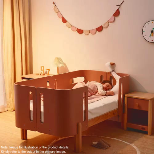 Boori Nova Evolve Kids Bedside Bed, Blueberry and Beech