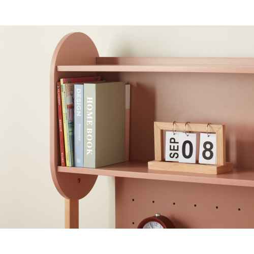 Boori Euler Kids Desk With Pegboard And Hutch Package, Cherry and Beech