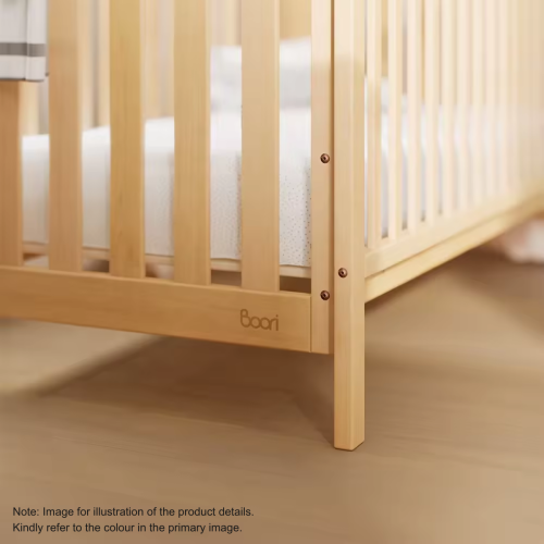 Boori Oslo Kids Baby Cot, Barley White