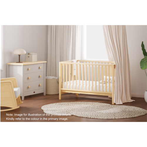 Boori Oslo Kids Baby Cot, Barley White