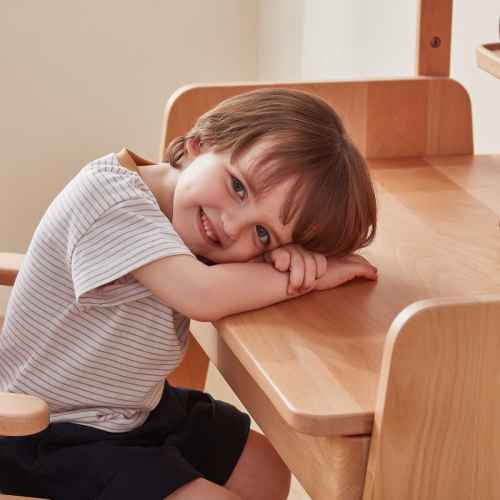 Boori Euler Kids Desk With Pegboard And Hutch Package, Barley and Beech