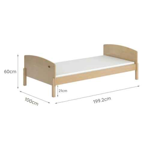 Boori Matilda Kids Single Floor Bed, Almond