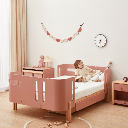 Boori Nova Kids Long Junior Double Bed with Drawer, Cherry and Beech