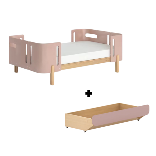 Boori Nova Kids Long Junior Double Bed with Drawer, Cherry and Beech