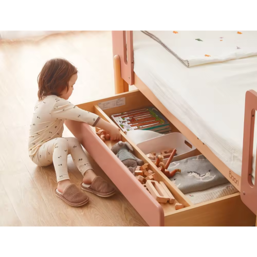 Boori Nova Kids Long Junior Double Bed with Drawer, Cherry and Beech