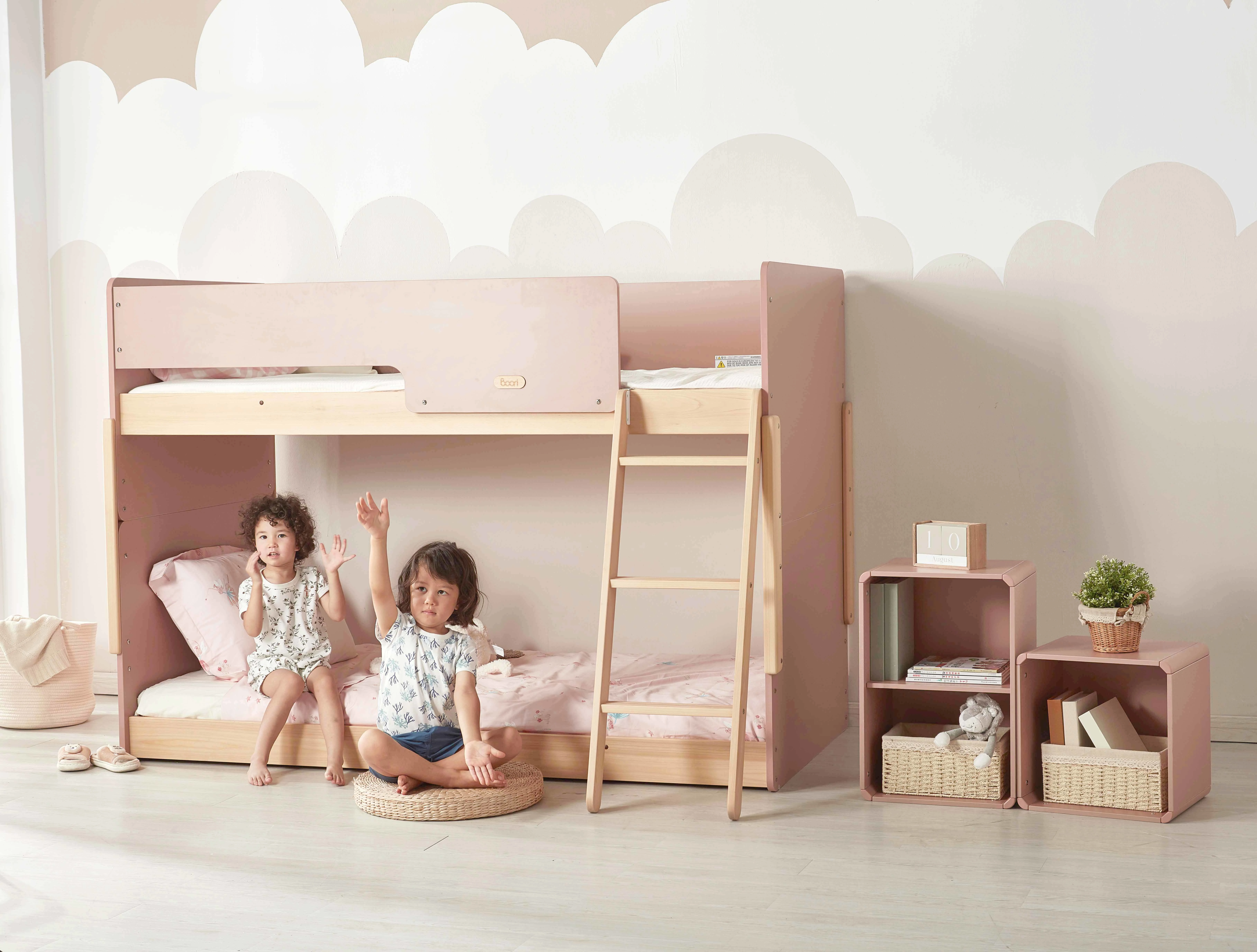 Boori Neat Kid Single Bunk Bed, Blueberry and Almond