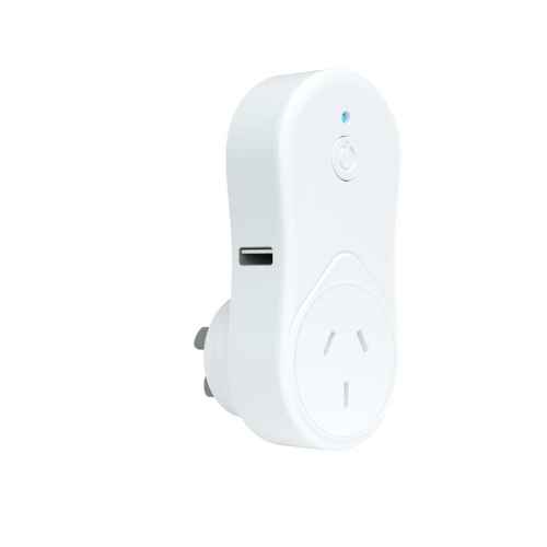 Brilliant IRELAND Smart WiFi Plug with USB Charger, White