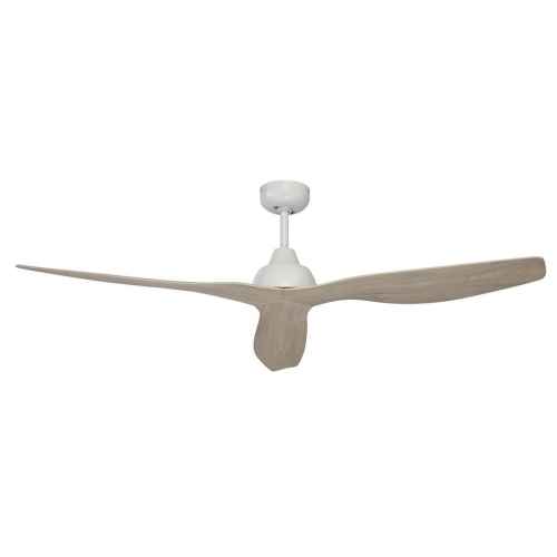 Brilliant BAHAMA 52in DC Ceiling Fan, Whitewash Timber