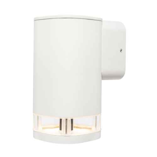 Brilliant GLENELG 1X4W GU10 WW Ambient LED Fixed Exterior Wall Light, White