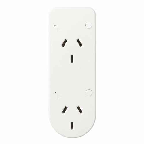 Brilliant CANNES Smart WiFi Double Plug with USB-A and USB-C Chargers, White