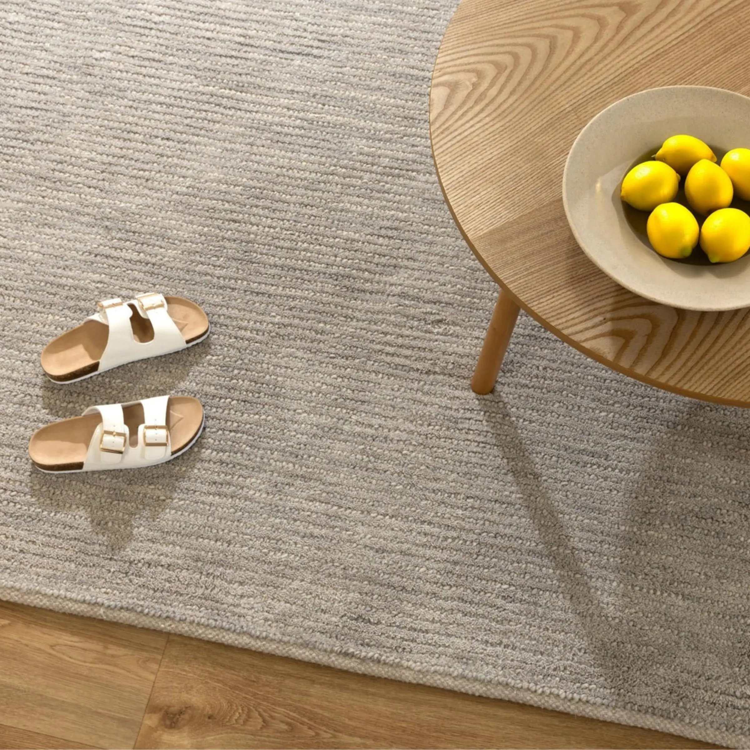 DreamWeaver Pure Scandinavian Wool Rug, Grey, 80x300cm