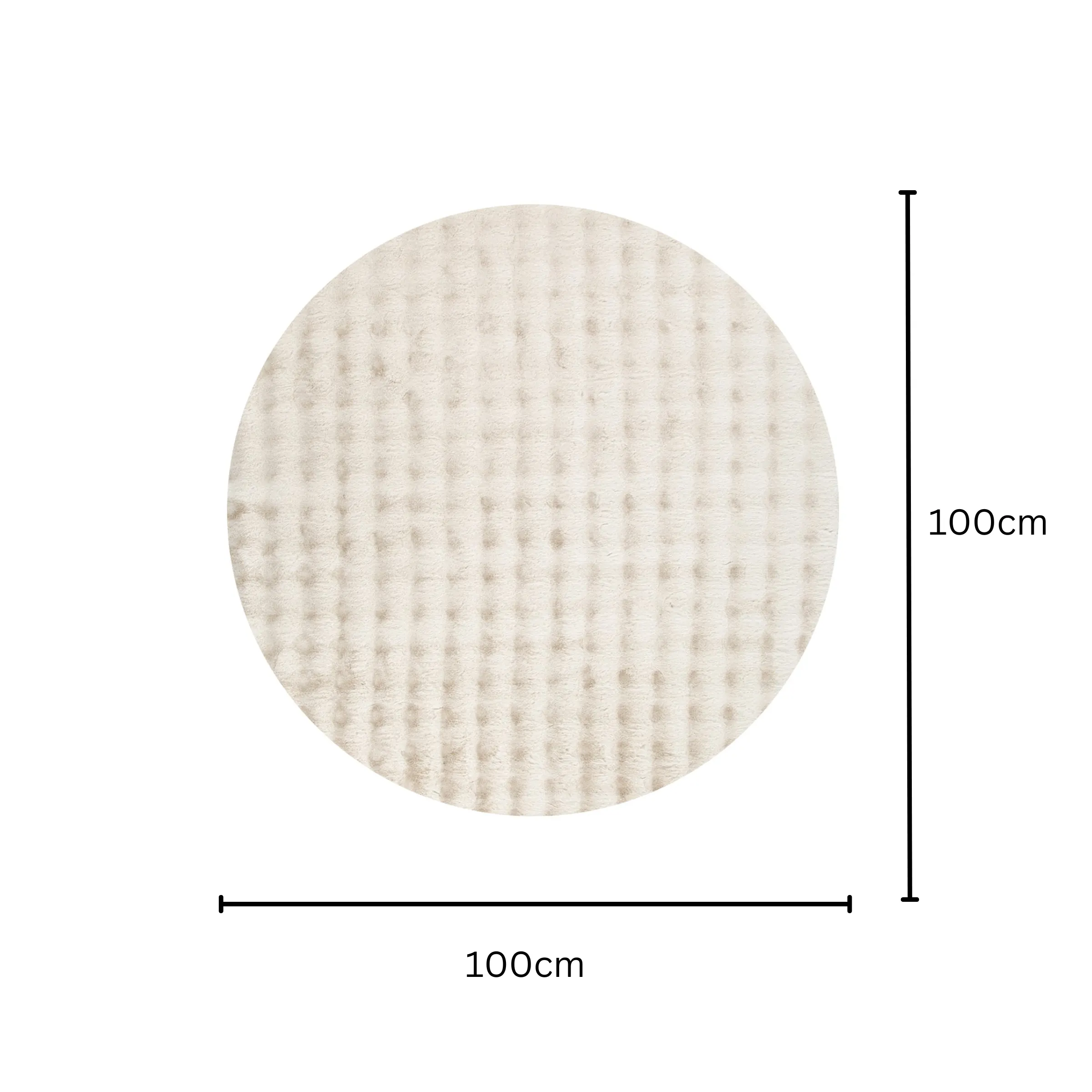 DreamWeaver Essence Machine Washable Rug, Beige, 100x100cm